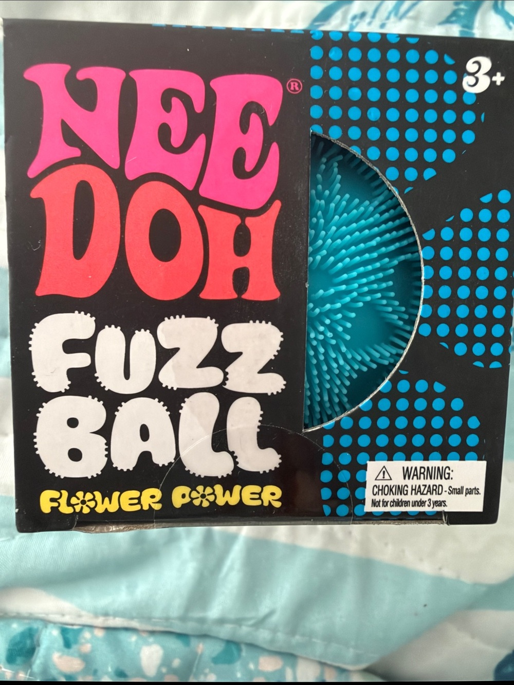 Nee Doh Blue Fuzz Ball Kids Sensory Toy